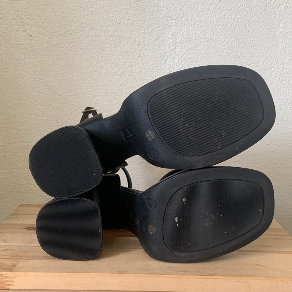 WORTHINGTON Ellsworth Slingback Chunky Heel Platform Black 7.5 - Picture 13 of 13